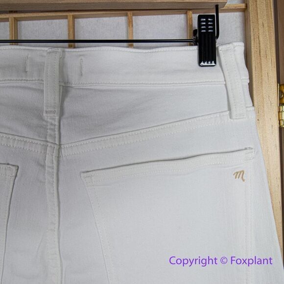 NEW Madewell Stovepipe Jeans in Pure White, 28 - Picture 12 of 16